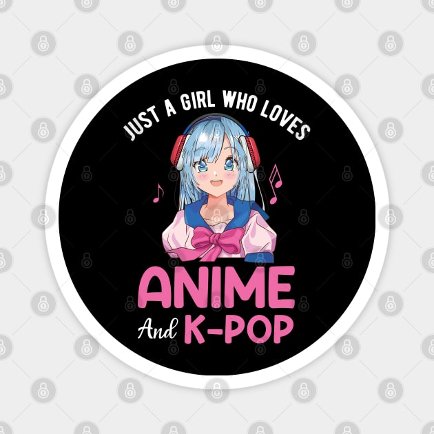 Just A Girl Who Loves Anime and K-Pop, Cute Women Music Gift